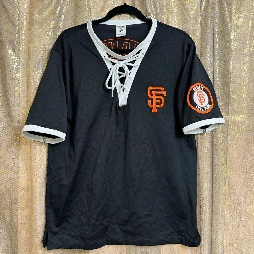 PINK Victorias Secret MLB SF Giants Lace Up Jersey Small